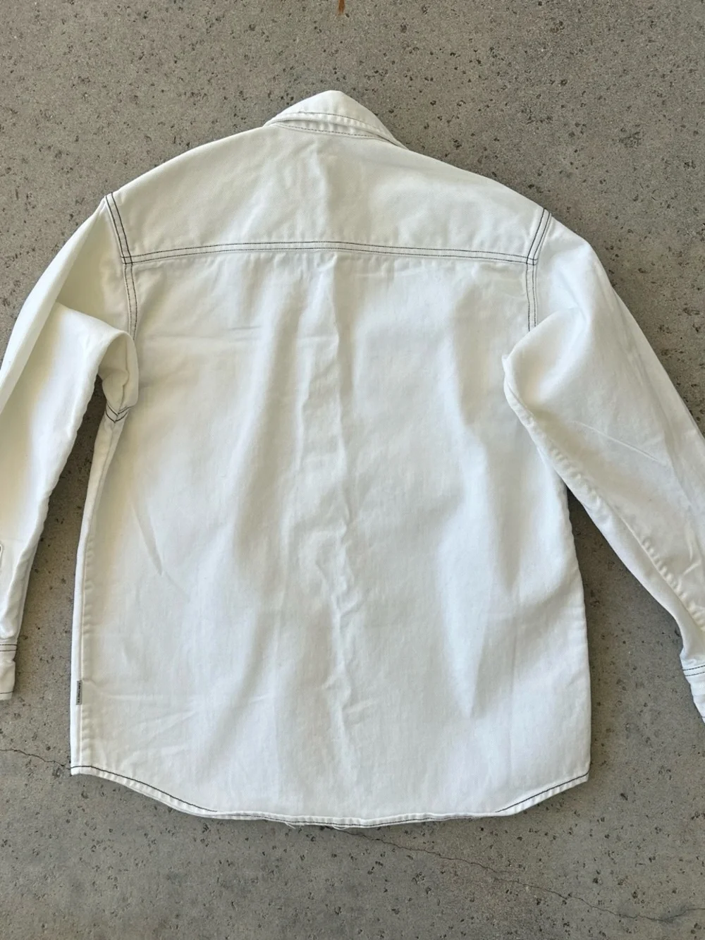Carhartt WIP White Button-Front Long Sleeve SHACKET - Picture 4 of 8